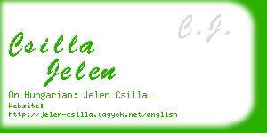 csilla jelen business card